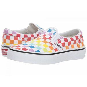 NWT Vans Men Sneaker, Checkerboard Rainbow True White 7267, 13.5